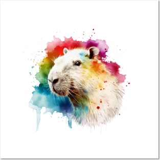 Colourful Capybara Posters and Art